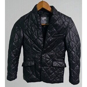 Appaman Fine Tailoring Jacket Black Youth Size 12 Quilted Blazer Light Puffer